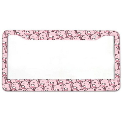 Helovīna alumīnija etiķešu rāmji Premium numura zīmju rāmji Ciets rūsas necaurlaidīgs turētājs priekšējām un aizmugurējām automašīnas etiķetēm ar skrūvējamiem vāciņiem