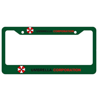 Helovīna alumīnija etiķešu rāmji Premium numura zīmju rāmji Ciets rūsas necaurlaidīgs turētājs priekšējām un aizmugurējām automašīnas etiķetēm ar skrūvējamiem vāciņiem