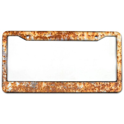 Helovīna alumīnija etiķešu rāmji Premium numura zīmju rāmji Ciets rūsas necaurlaidīgs turētājs priekšējām un aizmugurējām automašīnas etiķetēm ar skrūvējamiem vāciņiem