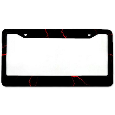 Helovīna alumīnija etiķešu rāmji Premium numura zīmju rāmji Ciets rūsas necaurlaidīgs turētājs priekšējām un aizmugurējām automašīnas etiķetēm ar skrūvējamiem vāciņiem