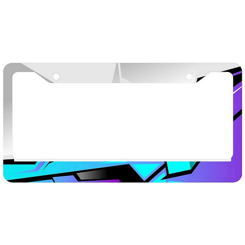 Helovīna alumīnija etiķešu rāmji Premium numura zīmju rāmji Ciets rūsas necaurlaidīgs turētājs priekšējām un aizmugurējām automašīnas etiķetēm ar skrūvējamiem vāciņiem