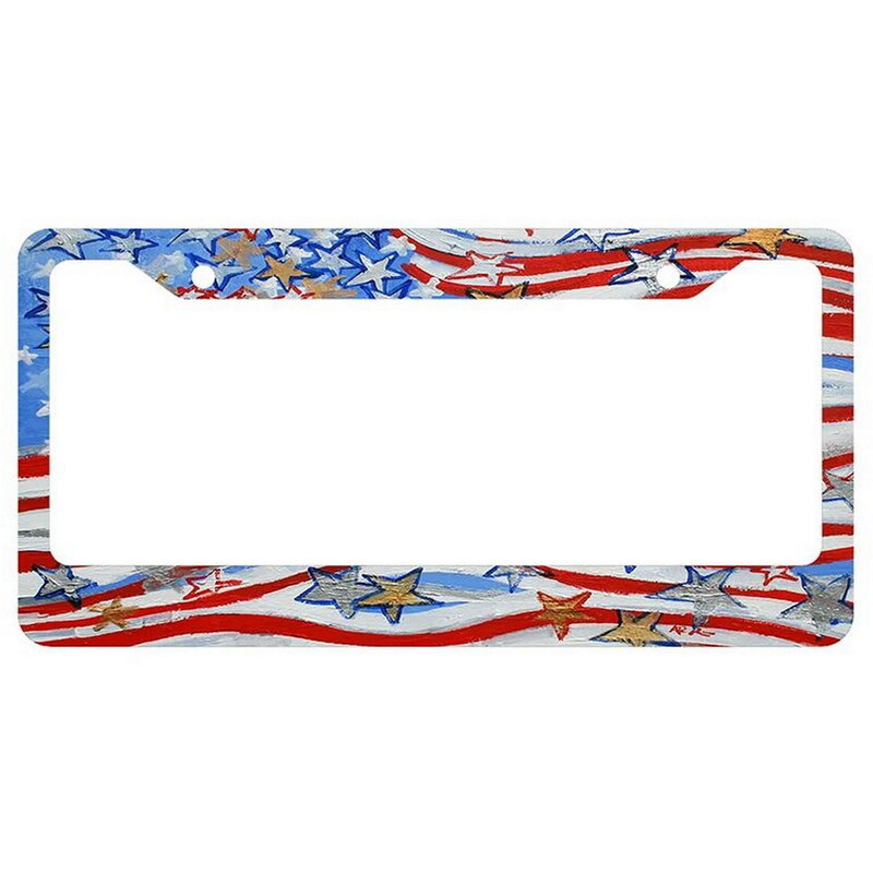 Okviri aluminijskih oznaka u američkim dolarima Vrhunski okviri registarskih pločica Čvrsti držač otporan na hrđu za prednje i stražnje oznake automobila s poklopcima na navoj