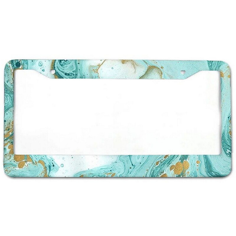 Okviri aluminijskih oznaka u američkim dolarima Vrhunski okviri registarskih pločica Čvrsti držač otporan na hrđu za prednje i stražnje oznake automobila s poklopcima na navoj