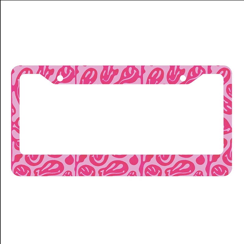 Πίνακες διασημοτήτων με χαμογελαστό πρόσωπο Εξατομικευμένο Αμερικάνικο Πρότυπο Κάλυμμα πινακίδας αυτοκινήτου που ταιριάζουν με χαριτωμένα προσαρμοσμένα προϊόντα