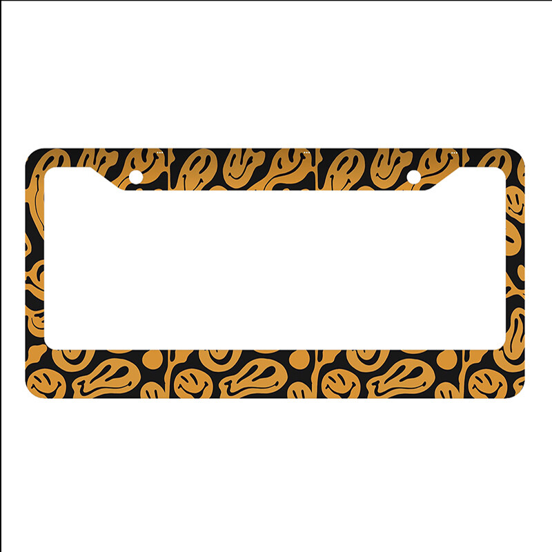 Πίνακες διασημοτήτων με χαμογελαστό πρόσωπο Εξατομικευμένο Αμερικάνικο Πρότυπο Κάλυμμα πινακίδας αυτοκινήτου που ταιριάζουν με χαριτωμένα προσαρμοσμένα προϊόντα