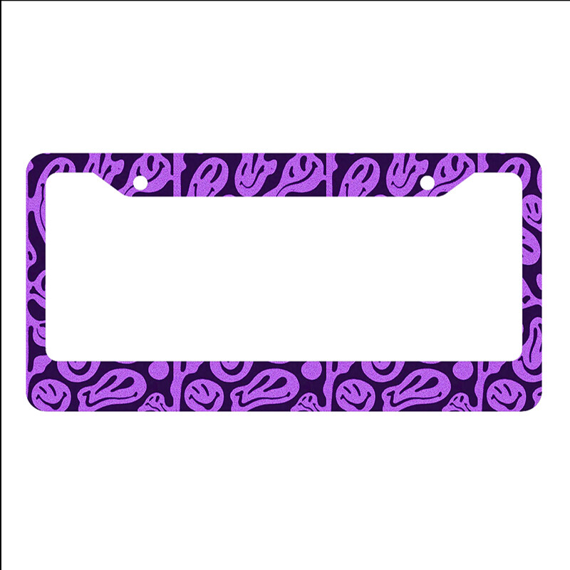 Πίνακες διασημοτήτων με χαμογελαστό πρόσωπο Εξατομικευμένο Αμερικάνικο Πρότυπο Κάλυμμα πινακίδας αυτοκινήτου που ταιριάζουν με χαριτωμένα προσαρμοσμένα προϊόντα