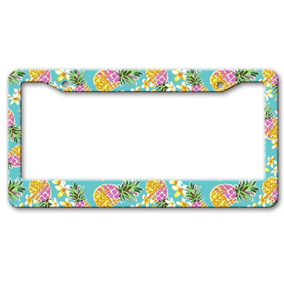 Biljards alumīnija birku rāmji Premium numura zīmju rāmji Ciets, rūsu necaurlaidīgs turētājs priekšējām un aizmugurējām automašīnas etiķetēm ar skrūvējamiem vāciņiem