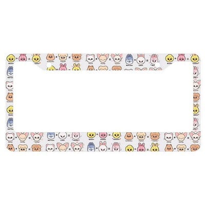 Biljards alumīnija birku rāmji Premium numura zīmju rāmji Ciets, rūsu necaurlaidīgs turētājs priekšējām un aizmugurējām automašīnas etiķetēm ar skrūvējamiem vāciņiem