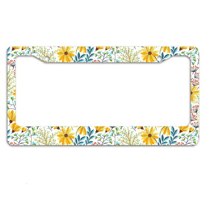 Biljards alumīnija birku rāmji Premium numura zīmju rāmji Ciets, rūsu necaurlaidīgs turētājs priekšējām un aizmugurējām automašīnas etiķetēm ar skrūvējamiem vāciņiem