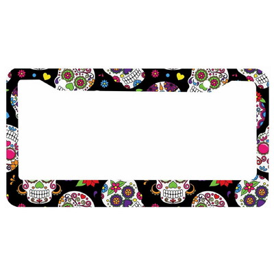 Biljards alumīnija birku rāmji Premium numura zīmju rāmji Ciets, rūsu necaurlaidīgs turētājs priekšējām un aizmugurējām automašīnas etiķetēm ar skrūvējamiem vāciņiem