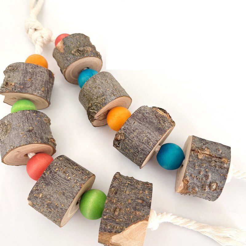 Papūgos žaislas snapu šlifavimas nuoboduliui malšinti šinšila jūrų kiaulytė augintinio dantukų dygimas styga obelis žaislas žiurkėnui apželdinimo reikmenys