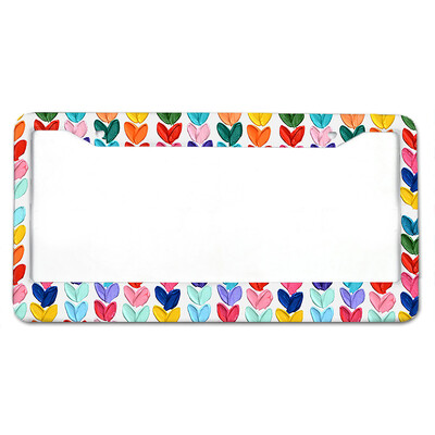 Persiku sirds raksts Amerikas standarta alumīnija sakausējuma automašīnas numura zīme, ūdensnecaurlaidīga numura zīmes vāka automašīnas apdare