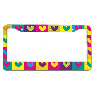 Persiku sirds raksts Amerikas standarta alumīnija sakausējuma automašīnas numura zīme, ūdensnecaurlaidīga numura zīmes vāka automašīnas apdare