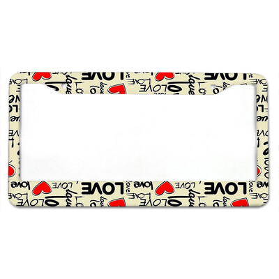 Persiku sirds raksts Amerikas standarta alumīnija sakausējuma automašīnas numura zīme, ūdensnecaurlaidīga numura zīmes vāka automašīnas apdare