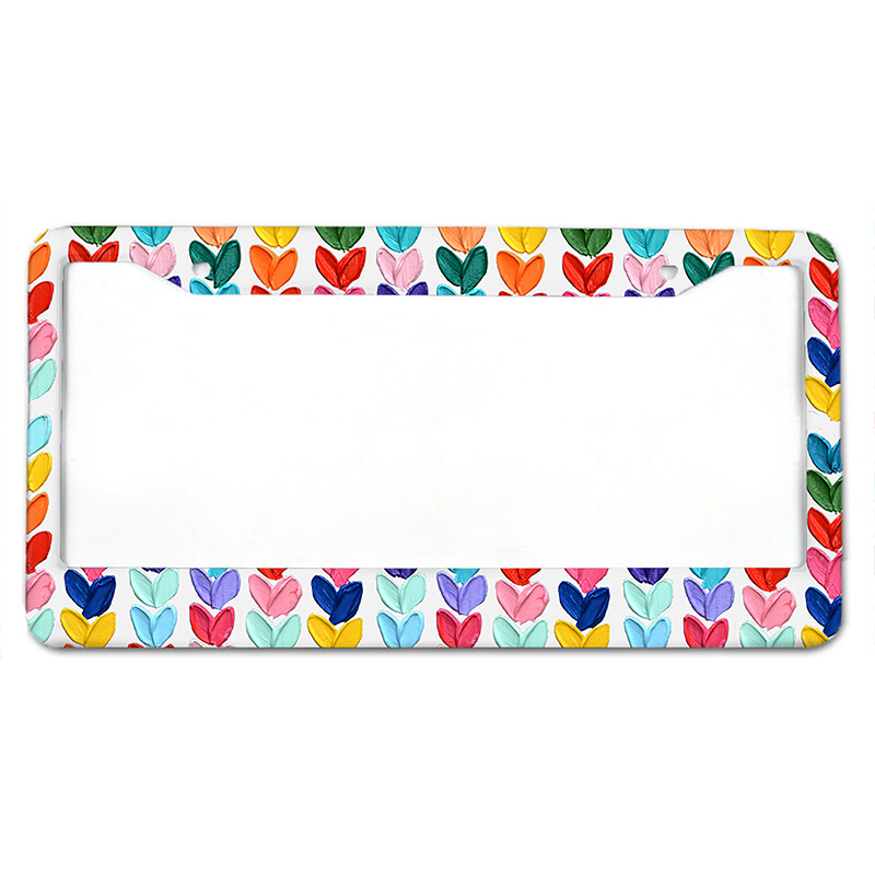 Persiku sirds raksts Amerikas standarta alumīnija sakausējuma automašīnas numura zīme, ūdensnecaurlaidīga numura zīmes vāka automašīnas apdare