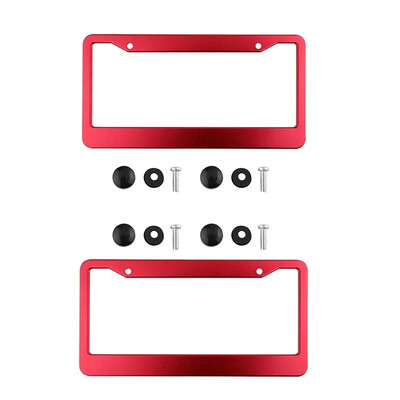 Amazon pārrobežu alumīnija sakausējuma numura zīmes rāmis sarkanā krāsā Us standarta automašīnas numura kronšteina foto rāmis automašīnu plāksnēm