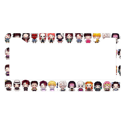 Japāņu anime personalizēta un standartizēta automašīnas numura zīmes rāmja krāsu shēma Jauki atbilstoši pielāgoti produkti -2