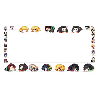 Japāņu anime personalizēta un standartizēta automašīnas numura zīmes rāmja krāsu shēma Jauki atbilstoši pielāgoti produkti -2