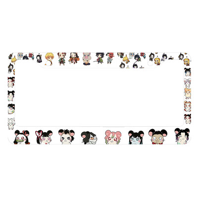 Japāņu anime personalizēta un standartizēta automašīnas numura zīmes rāmja krāsu shēma Jauki atbilstoši pielāgoti produkti -2
