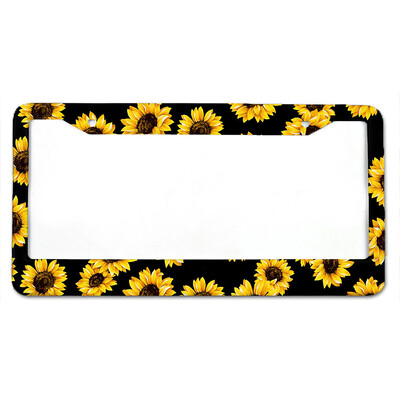 Χρυσάνθεμο Αμερικάνικο πρότυπο κάλυμμα πινακίδας αυτοκινήτου από κράμα αλουμινίου αξεσουάρ αυτοκινήτου, αδιάβροχο κάλυμμα πινακίδας κυκλοφορίας