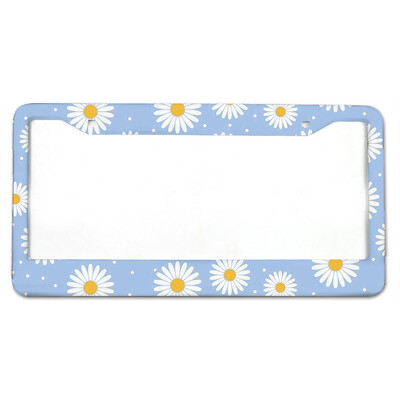 Χρυσάνθεμο Αμερικάνικο πρότυπο κάλυμμα πινακίδας αυτοκινήτου από κράμα αλουμινίου αξεσουάρ αυτοκινήτου, αδιάβροχο κάλυμμα πινακίδας κυκλοφορίας