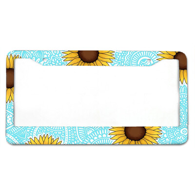 Χρυσάνθεμο Αμερικάνικο πρότυπο κάλυμμα πινακίδας αυτοκινήτου από κράμα αλουμινίου αξεσουάρ αυτοκινήτου, αδιάβροχο κάλυμμα πινακίδας κυκλοφορίας