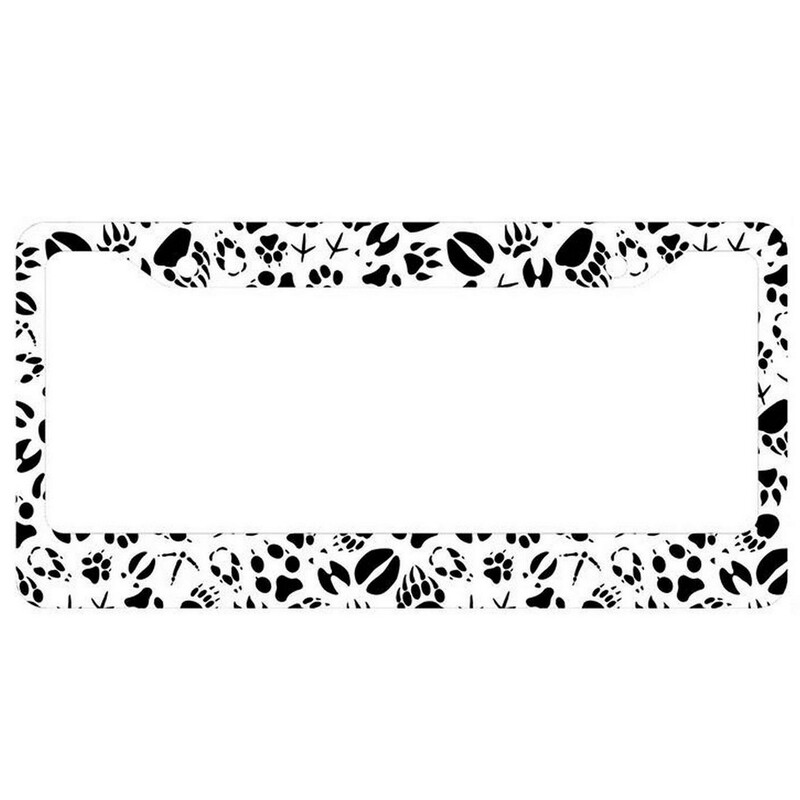 Bear Paw Ετικέτες αλουμινίου Κορνίζες Premium Πλαίσια πινακίδων κυκλοφορίας Συμπαγής αντισκωριακή βάση για εμπρός και πίσω ετικέτες αυτοκινήτου με βιδωτά καπάκια