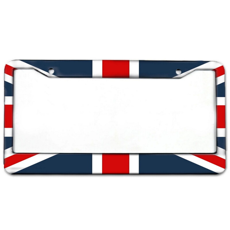 Πλαίσια ετικετών αλουμινίου Rainbow Premium Πλαίσια πινακίδων κυκλοφορίας Στερεά αντισκωριακή βάση για εμπρός και πίσω ετικέτες αυτοκινήτου με βιδωτά καπάκια