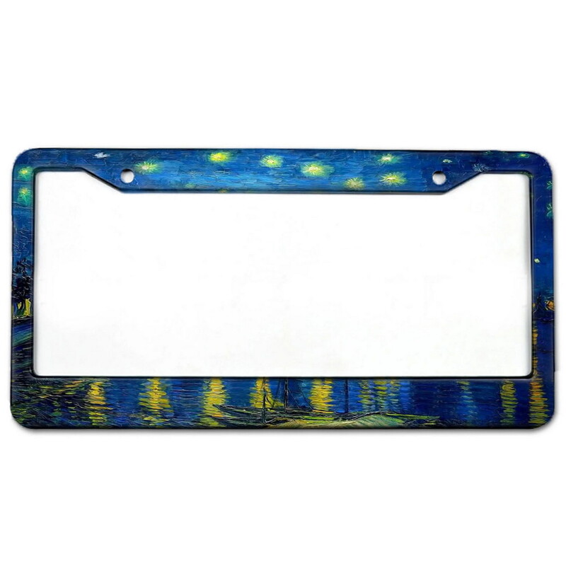 Πλαίσια ετικετών αλουμινίου Rainbow Premium Πλαίσια πινακίδων κυκλοφορίας Στερεά αντισκωριακή βάση για εμπρός και πίσω ετικέτες αυτοκινήτου με βιδωτά καπάκια