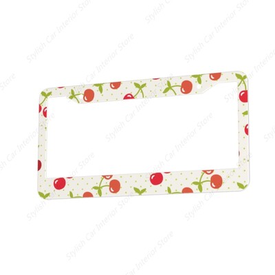 Cherry Blossom Πλαίσιο πινακίδας κυκλοφορίας Pink Flowers Floral πινακίδα κυκλοφορίας από ανοξείδωτο ατσάλι Αστεία πινακίδα κυκλοφορίας γυναίκες