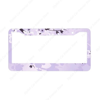 Cherry Blossom Πλαίσιο πινακίδας κυκλοφορίας Pink Flowers Floral πινακίδα κυκλοφορίας από ανοξείδωτο ατσάλι Αστεία πινακίδα κυκλοφορίας γυναίκες