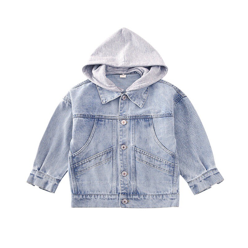 Stilīga džinsa jaka meitenēm 2024. gadā, jauns pavasaris, korejiešu stila interneta slavenību topi, ikdienišķa džinsa jaka ar kapuci meitenēm