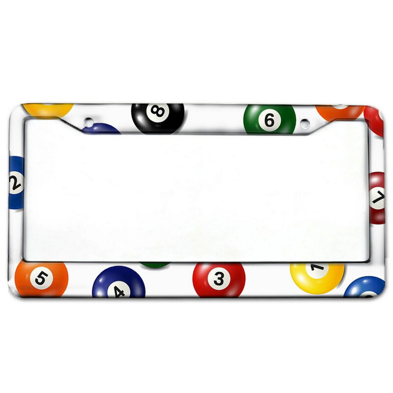 Biljarski aluminijski okviri za oznake Premium okviri za registarske pločice Čvrsti držač otporan na hrđu za prednje i stražnje automobilske oznake s poklopcima na navoj
