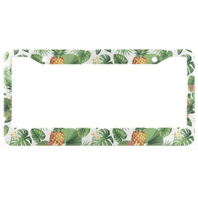 Ghost alumīnija birku rāmji Premium numura zīmju rāmji Ciets rūsas necaurlaidīgs turētājs priekšējām un aizmugurējām automašīnas etiķetēm ar skrūvējamiem vāciņiem