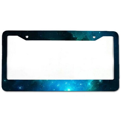 Ghost alumīnija birku rāmji Premium numura zīmju rāmji Ciets rūsas necaurlaidīgs turētājs priekšējām un aizmugurējām automašīnas etiķetēm ar skrūvējamiem vāciņiem