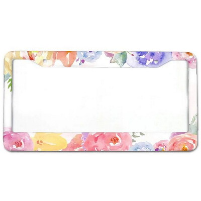 Ghost alumīnija birku rāmji Premium numura zīmju rāmji Ciets rūsas necaurlaidīgs turētājs priekšējām un aizmugurējām automašīnas etiķetēm ar skrūvējamiem vāciņiem