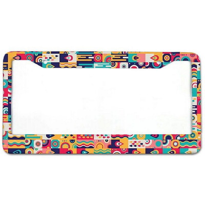 Ghost alumīnija birku rāmji Premium numura zīmju rāmji Ciets rūsas necaurlaidīgs turētājs priekšējām un aizmugurējām automašīnas etiķetēm ar skrūvējamiem vāciņiem