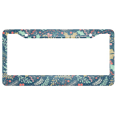 Ghost alumīnija birku rāmji Premium numura zīmju rāmji Ciets rūsas necaurlaidīgs turētājs priekšējām un aizmugurējām automašīnas etiķetēm ar skrūvējamiem vāciņiem