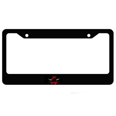 Ghost alumīnija birku rāmji Premium numura zīmju rāmji Ciets rūsas necaurlaidīgs turētājs priekšējām un aizmugurējām automašīnas etiķetēm ar skrūvējamiem vāciņiem