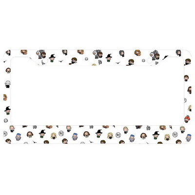 Ghost alumīnija birku rāmji Premium numura zīmju rāmji Ciets rūsas necaurlaidīgs turētājs priekšējām un aizmugurējām automašīnas etiķetēm ar skrūvējamiem vāciņiem