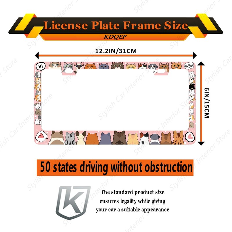 Σκύλος Boston Terrier Pattern Πινακίδα κυκλοφορίας Πλαίσιο Woof Animal Car Κουφώματα, Κάτοχος πινακίδων γαλλικού κουταβιού πινακίδα κυκλοφορίας αλουμίνιο