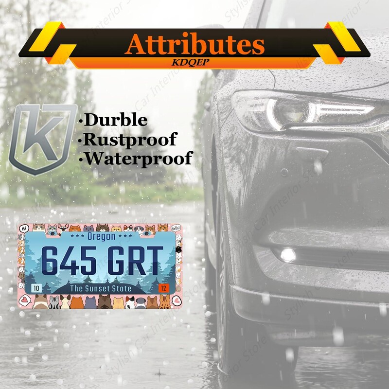 Σκύλος Boston Terrier Pattern Πινακίδα κυκλοφορίας Πλαίσιο Woof Animal Car Κουφώματα, Κάτοχος πινακίδων γαλλικού κουταβιού πινακίδα κυκλοφορίας αλουμίνιο