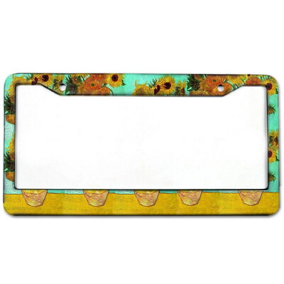 Ziedi Alumīnija birku rāmji Premium numura zīmju rāmji Ciets rūsas necaurlaidīgs turētājs priekšējām un aizmugurējām automašīnas etiķetēm ar skrūvējamiem vāciņiem