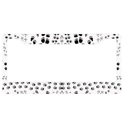 Ziedi Alumīnija birku rāmji Premium numura zīmju rāmji Ciets rūsas necaurlaidīgs turētājs priekšējām un aizmugurējām automašīnas etiķetēm ar skrūvējamiem vāciņiem