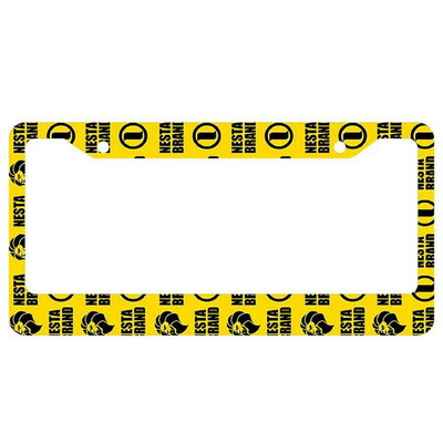 Ziedi Alumīnija birku rāmji Premium numura zīmju rāmji Ciets rūsas necaurlaidīgs turētājs priekšējām un aizmugurējām automašīnas etiķetēm ar skrūvējamiem vāciņiem