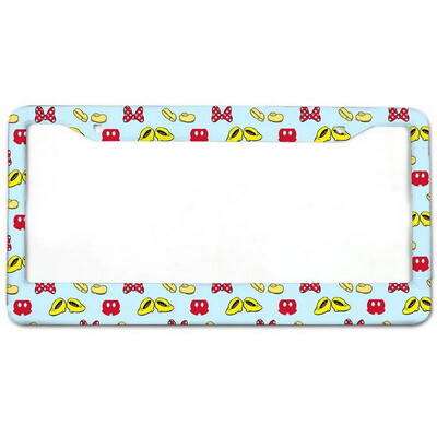 Ziedi Alumīnija birku rāmji Premium numura zīmju rāmji Ciets rūsas necaurlaidīgs turētājs priekšējām un aizmugurējām automašīnas etiķetēm ar skrūvējamiem vāciņiem