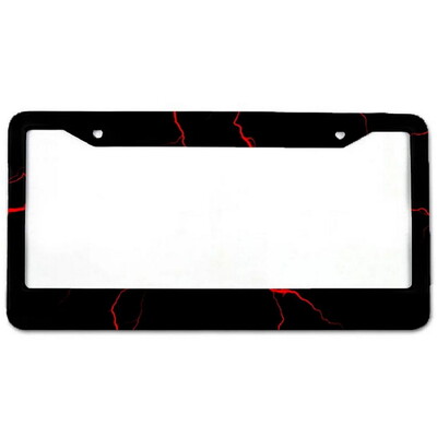 Ziedi Alumīnija birku rāmji Premium numura zīmju rāmji Ciets rūsas necaurlaidīgs turētājs priekšējām un aizmugurējām automašīnas etiķetēm ar skrūvējamiem vāciņiem