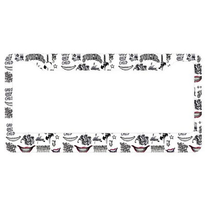 Ziedi Alumīnija birku rāmji Premium numura zīmju rāmji Ciets rūsas necaurlaidīgs turētājs priekšējām un aizmugurējām automašīnas etiķetēm ar skrūvējamiem vāciņiem