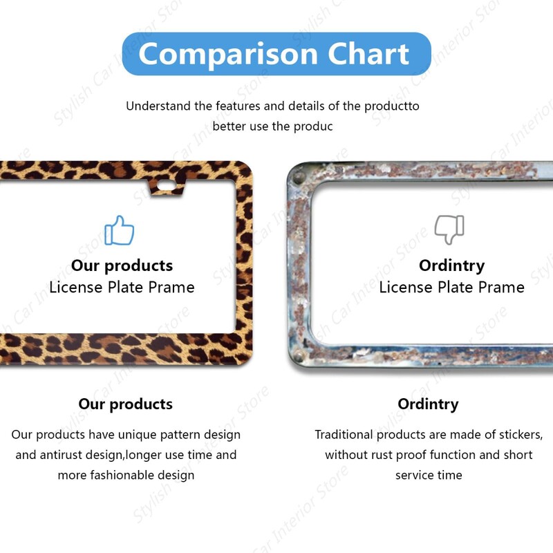 Πλαίσιο πινακίδας κυκλοφορίας με μοτίβο ζώων Καφέ μαύρο μπεζ δέρμα λεοπάρ καινοτομία Πλαίσιο πινακίδας κυκλοφορίας Θήκη ετικέτας αυτοκινήτου