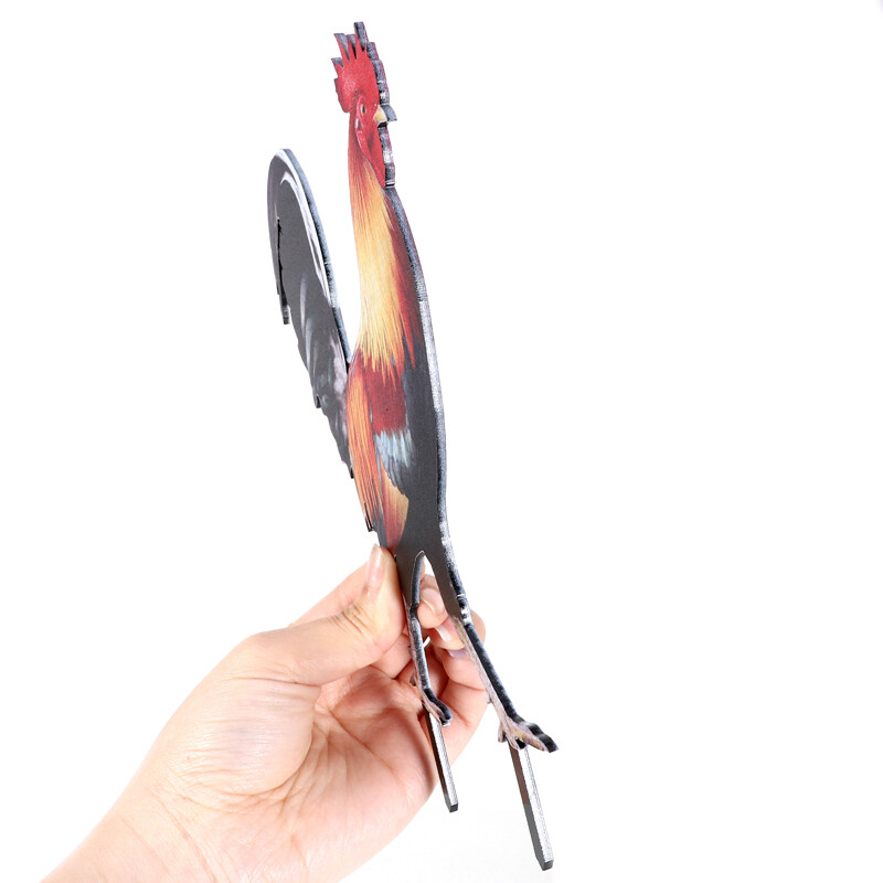 Akrilinės gaidžio statulos dekoras – tikrovišką gyvenimą primenanti dvipusė sodo statula akrilo vištienos kiemo meno skulptūra kiemui